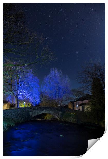 Starry night in Clapham Print by Pete Collins