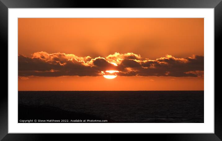 Westward Ho! Sunset Framed Mounted Print by Steve Matthews