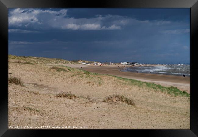 Camber Sands in April. Framed Print by Mark Ward