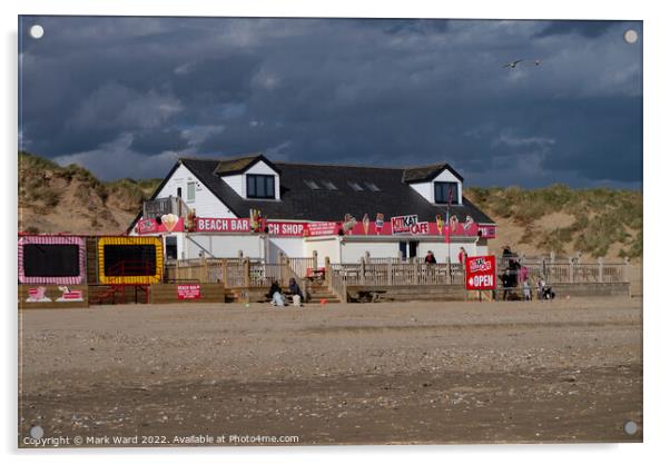Camber Sands Cafe Acrylic by Mark Ward