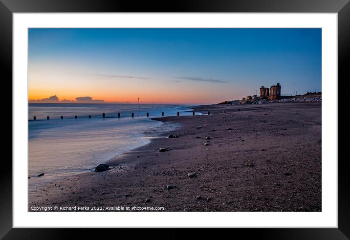 Withernsea Beach seascape Framed Mounted Print by Richard Perks