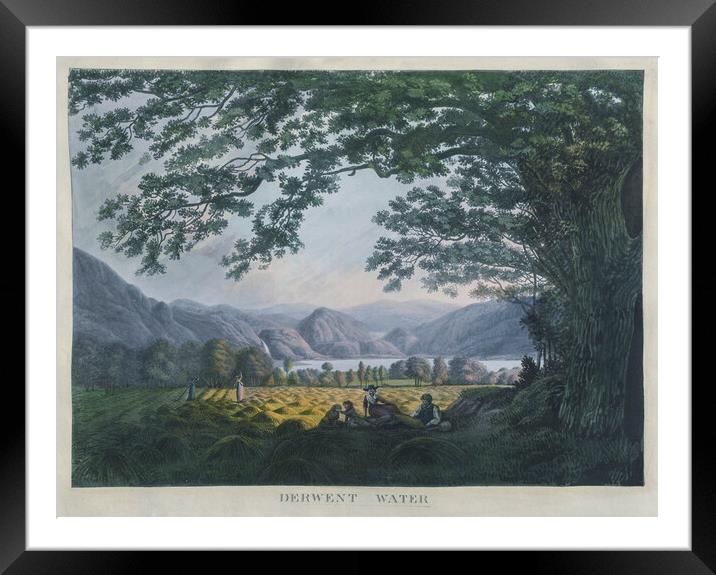 Derwent Water, Lake District, England.  Framed Mounted Print by Kevin Hellon