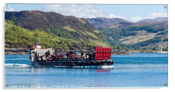 Glenelg to Skye ferry, Scotland  Acrylic by Photimageon UK