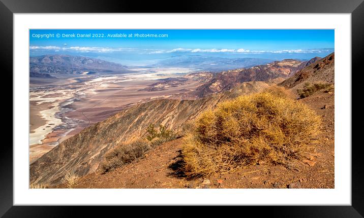 Dante's View, Death Valley Framed Mounted Print by Derek Daniel