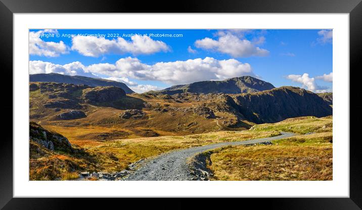 Ascent to Fleetwith Pike Lake District panorama Framed Mounted Print by Angus McComiskey
