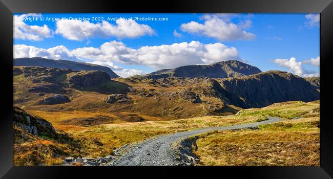 Ascent to Fleetwith Pike Lake District panorama Framed Print by Angus McComiskey