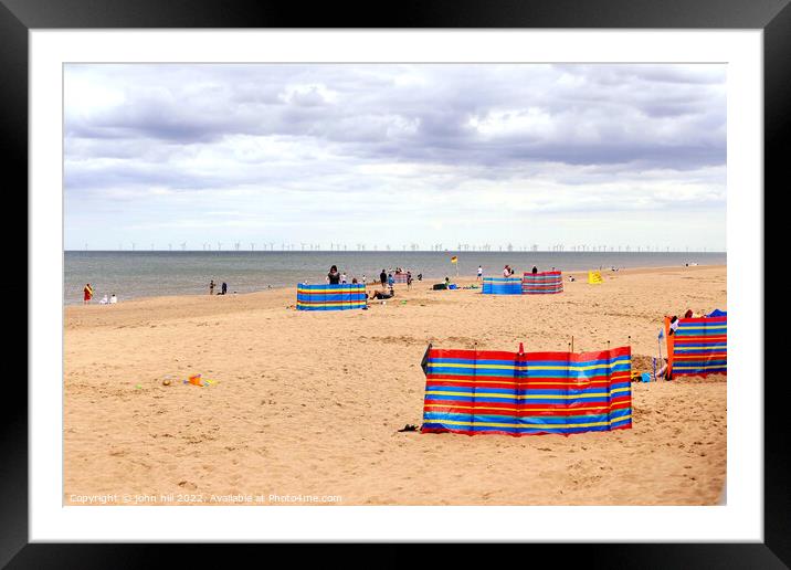Beach at Sutton-on-sea. Framed Mounted Print by john hill