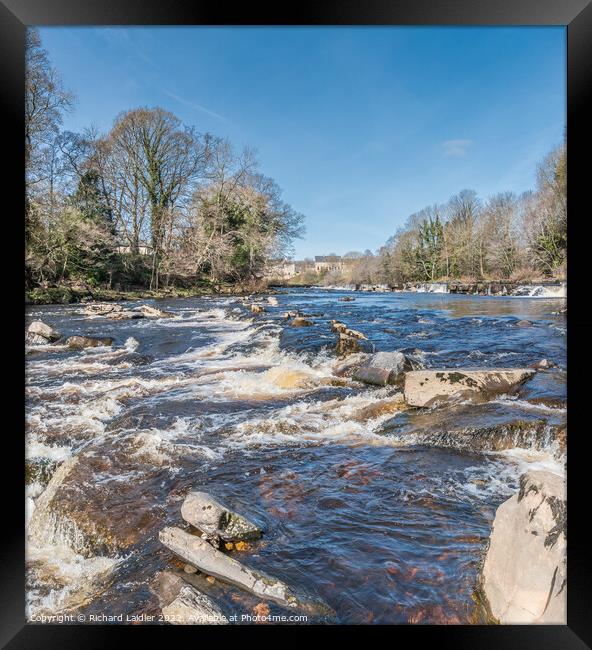 Early Spring Morning on the River Tees at Barnard Castle  Framed Print by Richard Laidler