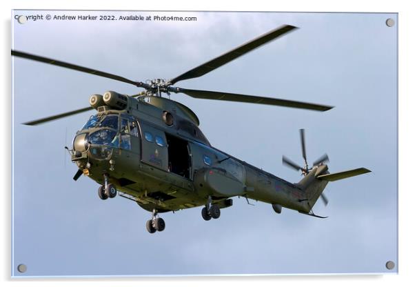 RAF Westland Aerospatiale SA330 Puma HC.1 Acrylic by Andrew Harker