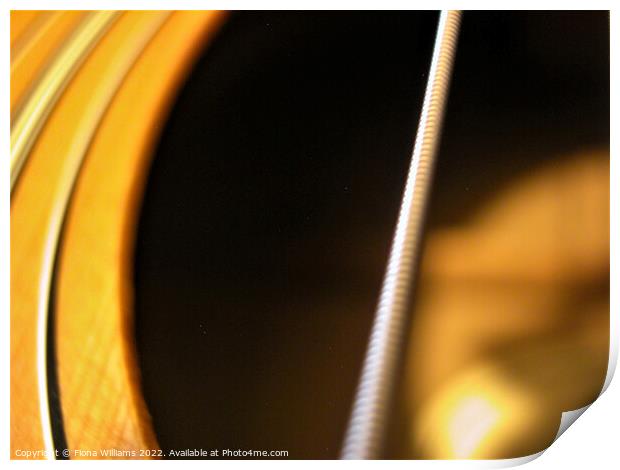 Acoustic string Print by Fiona Williams