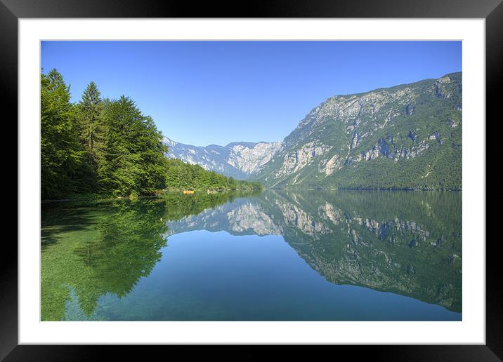 Lake Bohinj , Triglav National Park , Slovenia Framed Mounted Print by Ian Middleton
