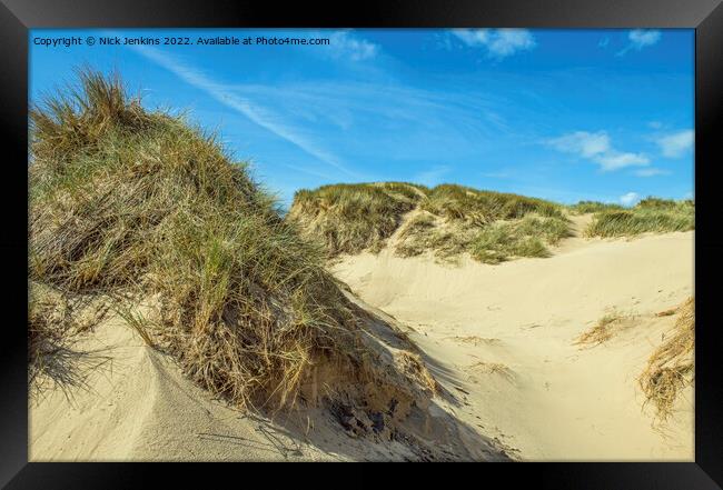 Sand Dunes Llangennith Rhossili Bay Gower Framed Print by Nick Jenkins