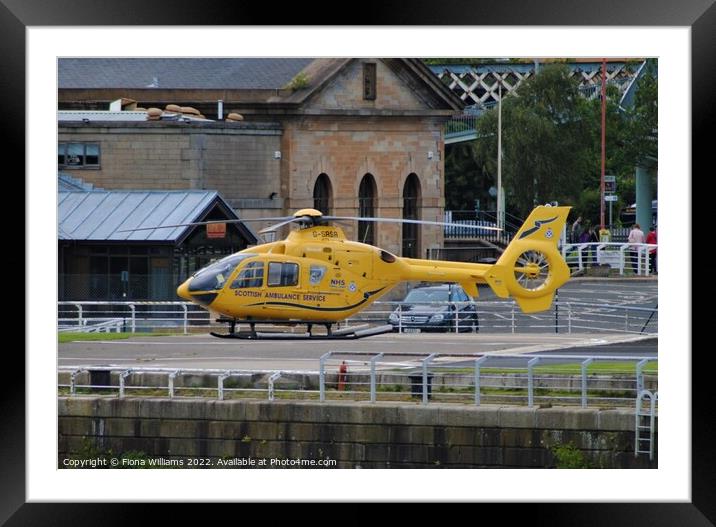 Scottish Air Ambulance Framed Mounted Print by Fiona Williams