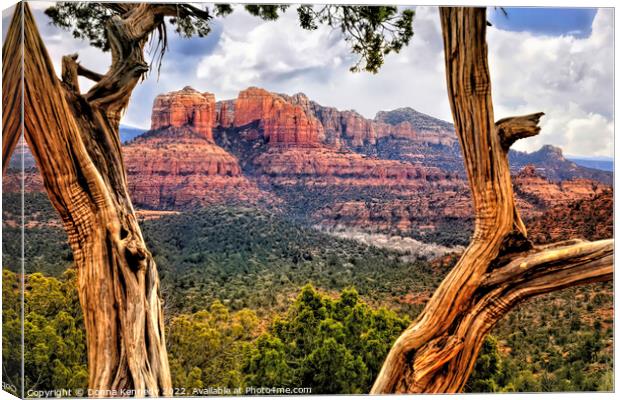Cathedral Rock Framed Canvas Print by Donna Kennedy