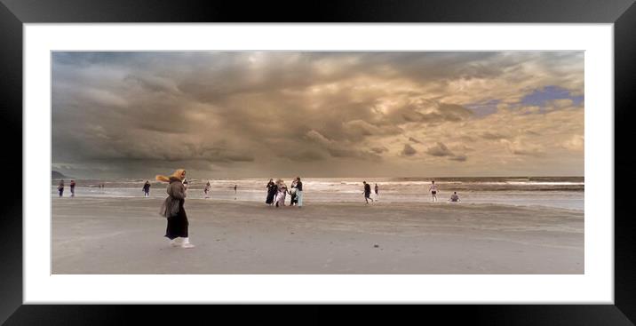 The winters beach  Framed Mounted Print by Steve Taylor