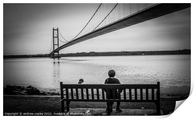 Children By The Bridge Print by andrew copley