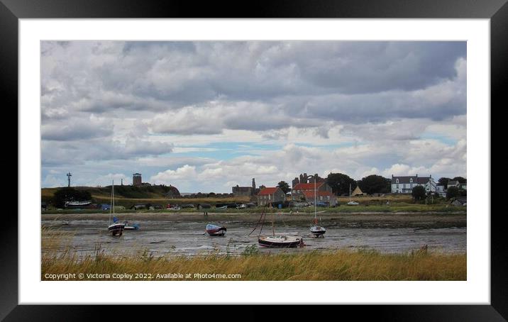 The Holy Island of Lindisfarne Framed Mounted Print by Victoria Copley