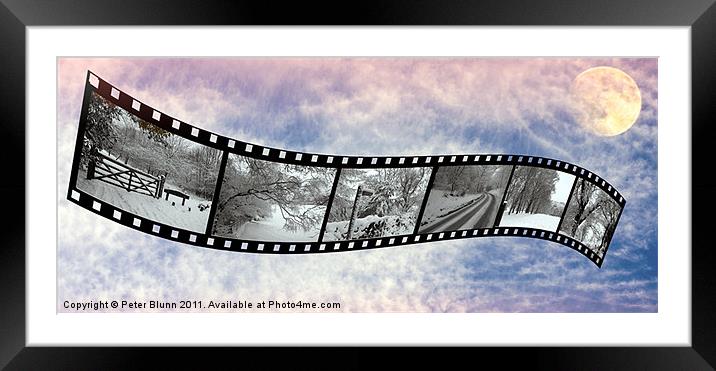 Winter Scene's on a Film Strip Framed Mounted Print by Peter Blunn