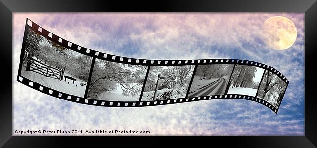 Winter Scene's on a Film Strip Framed Print by Peter Blunn