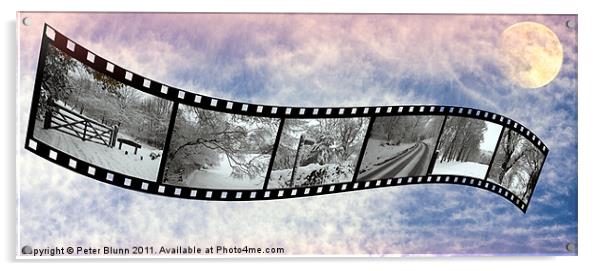 Winter Scene's on a Film Strip Acrylic by Peter Blunn