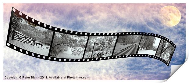Winter Scene's on a Film Strip Print by Peter Blunn