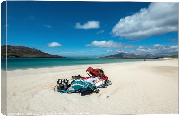 Gone for a paddle, Traigh Mheilein Beach, Harris Canvas Print by Photimageon UK