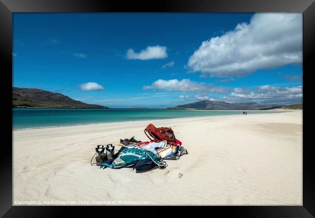 Gone for a paddle, Traigh Mheilein Beach, Harris Framed Print by Photimageon UK