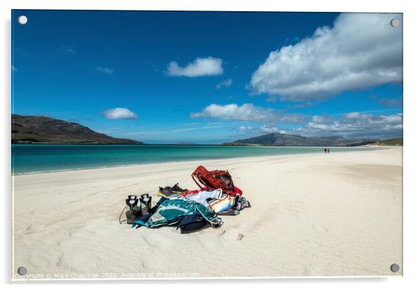 Gone for a paddle, Traigh Mheilein Beach, Harris Acrylic by Photimageon UK