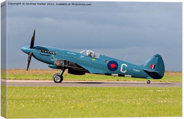 Supermarine Spitfire PRXIX Canvas Print by Andrew Harker