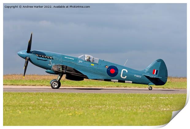 Supermarine Spitfire PRXIX Print by Andrew Harker
