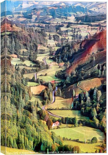 Verdant Valley Canvas Print by Roger Mechan