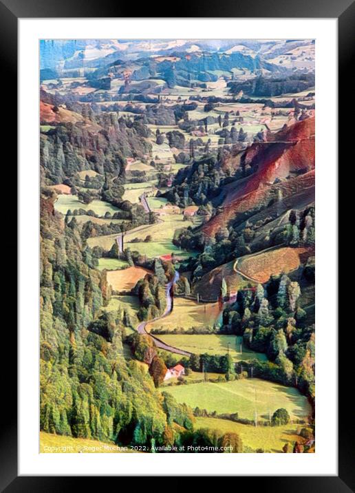 Verdant Valley Framed Mounted Print by Roger Mechan