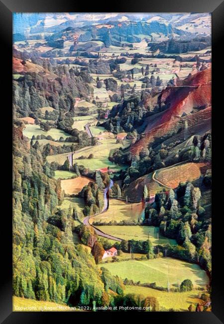 Verdant Valley Framed Print by Roger Mechan