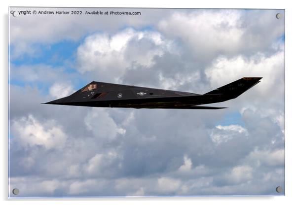 USAF Lockheed F-117A NightHawk Acrylic by Andrew Harker