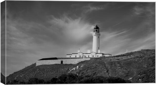 Mull Of Galloway Lighthouse Canvas Print by STEVEN CALCUTT