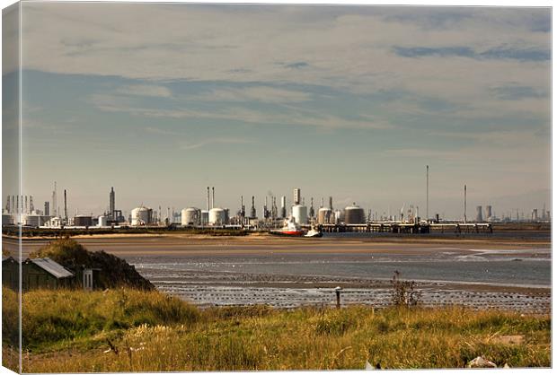 Industry on the River Tees Canvas Print by Trevor Kersley RIP