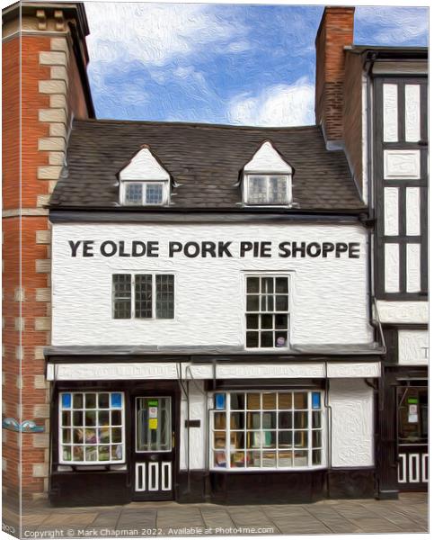 Ye Olde Pork Pie Shoppe, Melton Mowbray Canvas Print by Photimageon UK