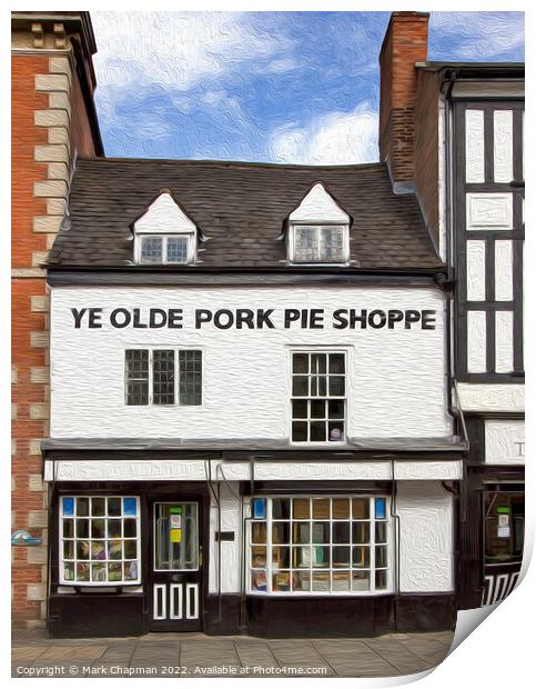 Ye Olde Pork Pie Shoppe, Melton Mowbray Print by Photimageon UK