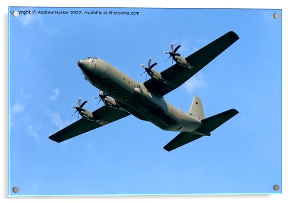 RAF Lockheed C-130J Hercules Acrylic by Andrew Harker
