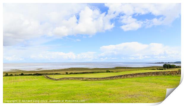 Landscape over the solway Print by Richard Long