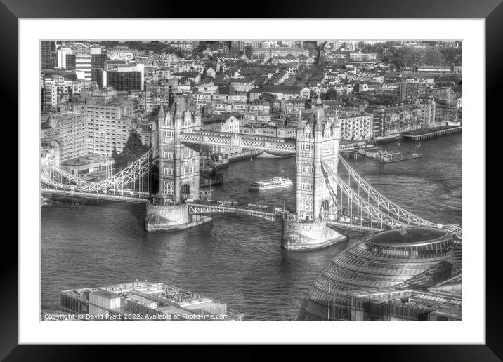 Tower Bridge And City Hall  Framed Mounted Print by David Pyatt