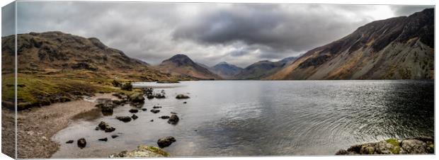 Wastwater Panoramic Canvas Print by Dave Hudspeth Landscape Photography