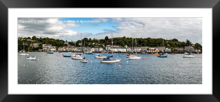 Falmouth,  Flushing Cornwall, Framed Mounted Print by kathy white