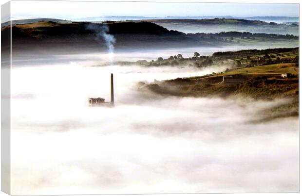 Chimney in the mist. Canvas Print by john hill