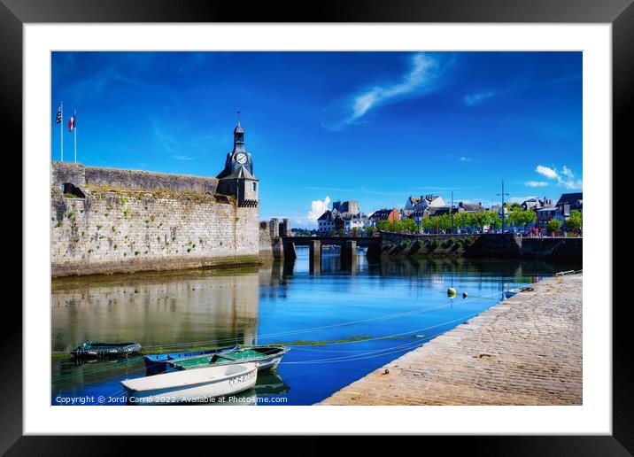 The ramparts of Concarneau -  C1506-1949-GLA Framed Mounted Print by Jordi Carrio