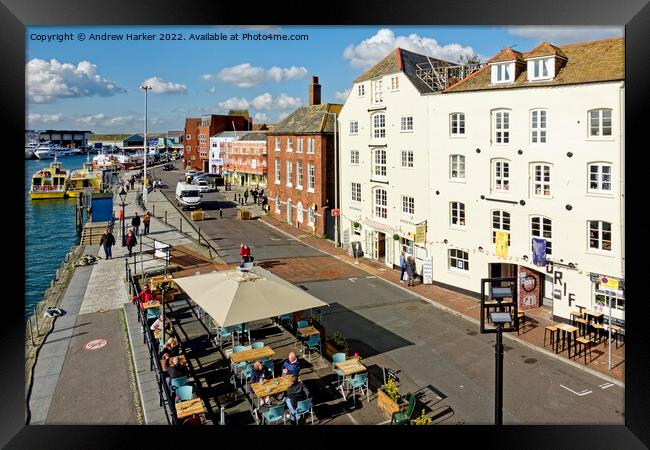 The Quay at Poole Harbour in Dorset, England, UK Framed Print by Andrew Harker