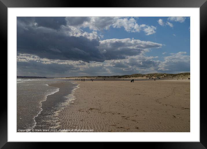 Sea, Sand, and Space. Framed Mounted Print by Mark Ward