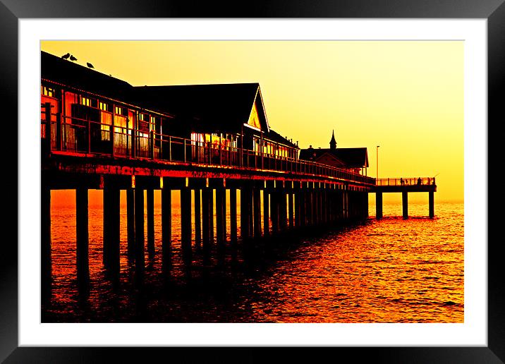 Southwold Pier Sunrise Framed Mounted Print by Paul Macro