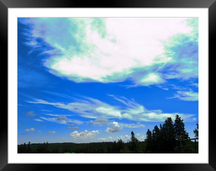 Beautiful clouds Framed Mounted Print by Stephanie Moore