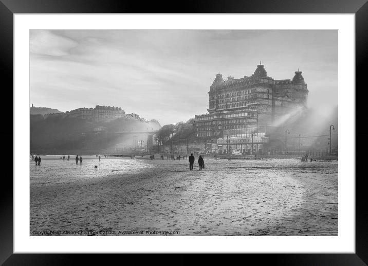 Scarborough South Bay Framed Mounted Print by Alison Chambers